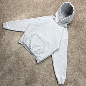 Lucid Blanks 600 GSM Heavyweight Boxy Grey Blank Hoodie Large